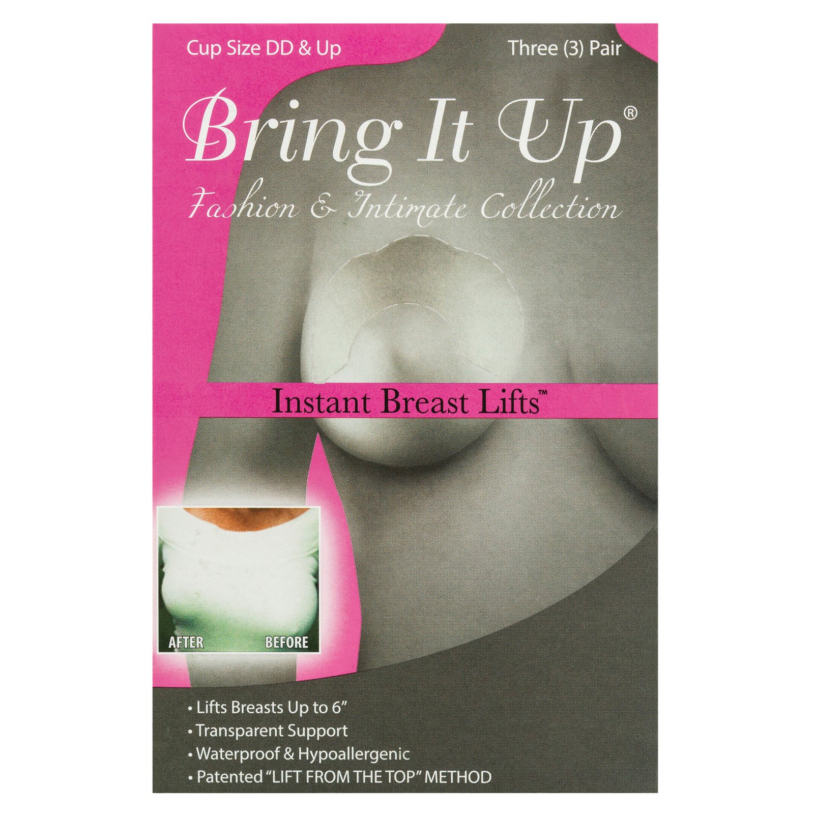 Bring it Up Plus Size Breast Lifts DD Cup 3 Pack