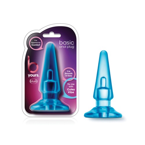 Blush B Yours Basic Anal Plug Blue - Beginner Friendly