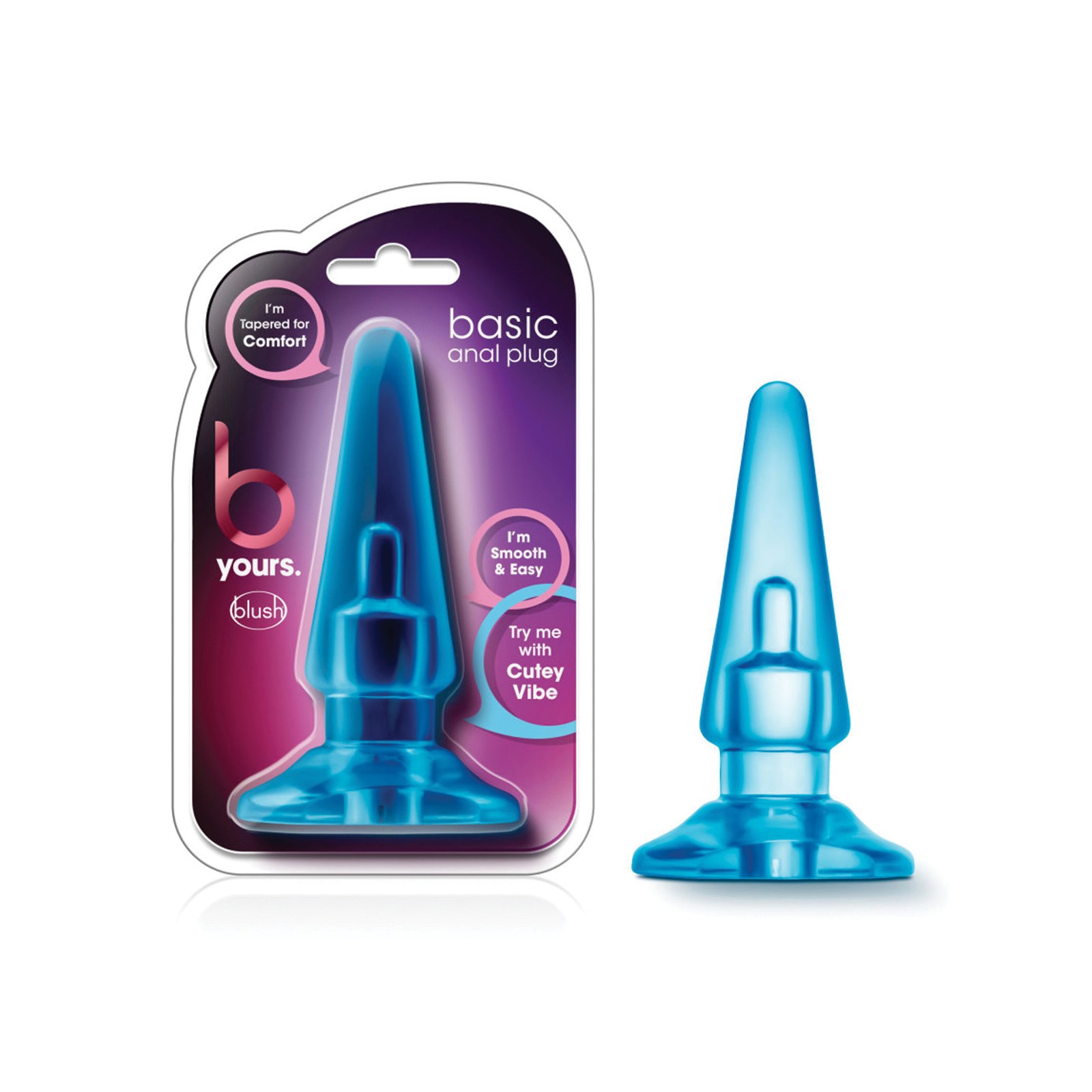 Blush B Yours Basic Anal Plug Blue - Beginner Friendly