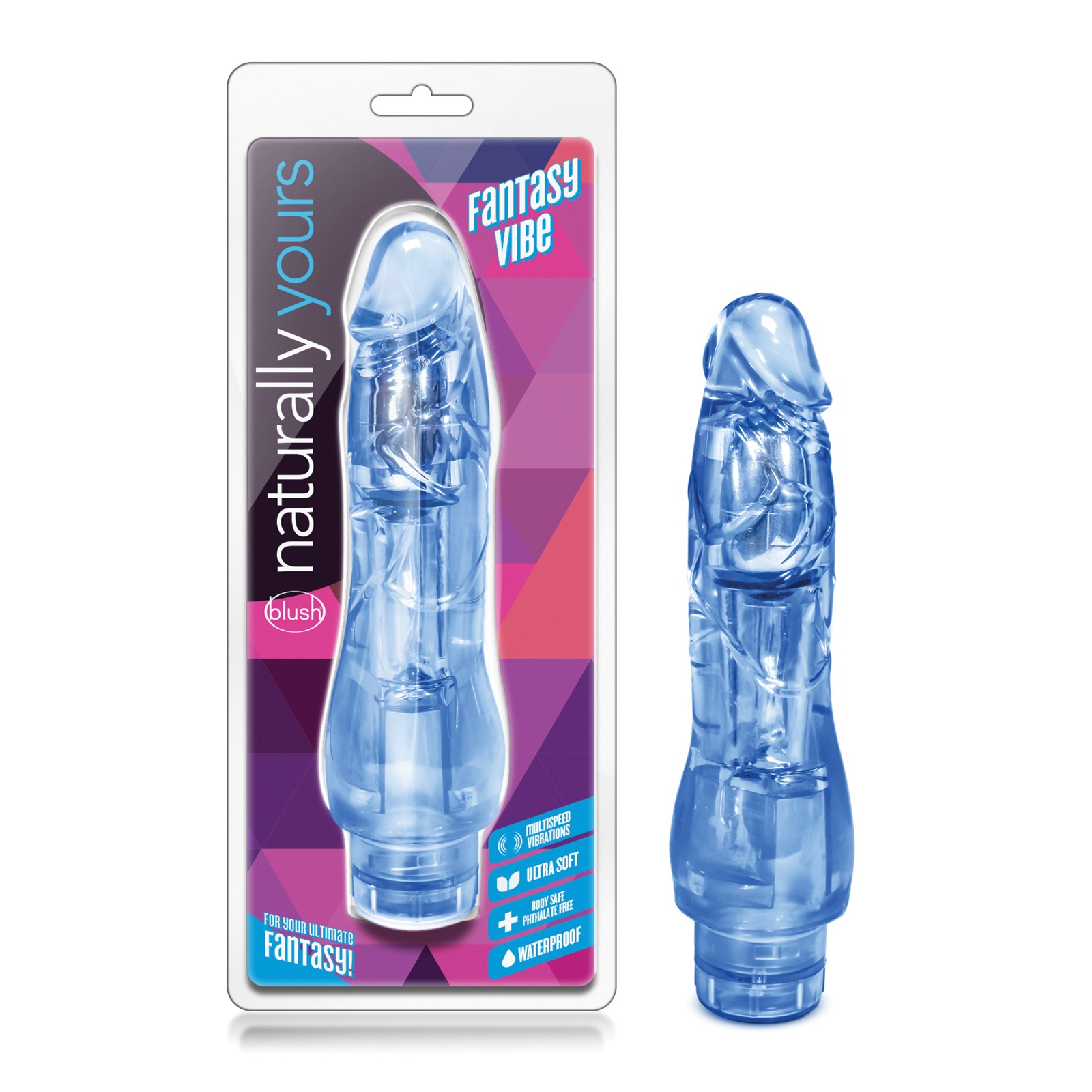 Vibrador Blush Naturally Yours Fantasy - Azul