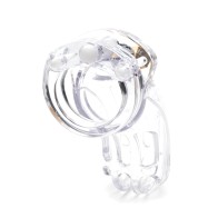 The Curve 3.75'' Curved Cock Cage & Lock Set - Clear