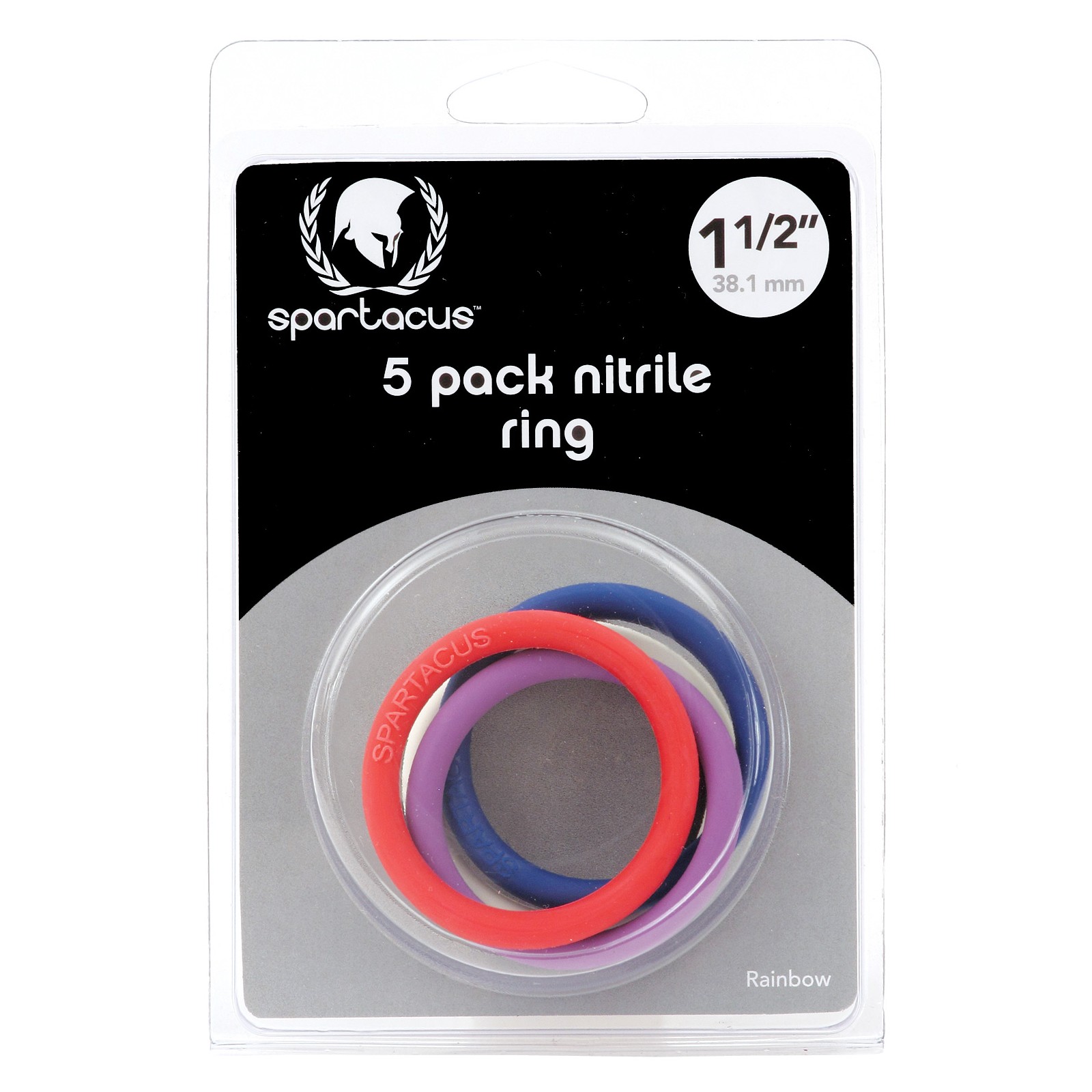 Set de Aros para el Pene de Nitrilo Spartacus 1.5 pulgadas