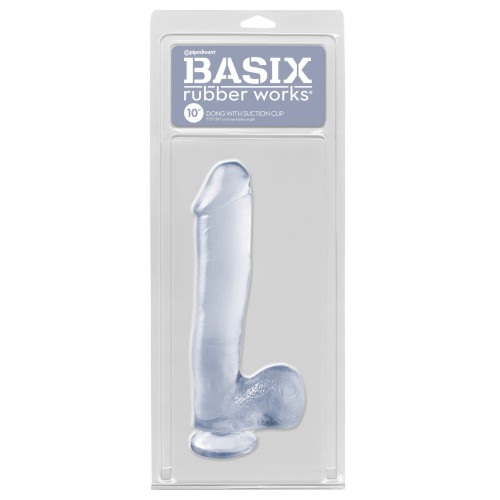 Basix Rubber Works 10 Inch Dong Clear