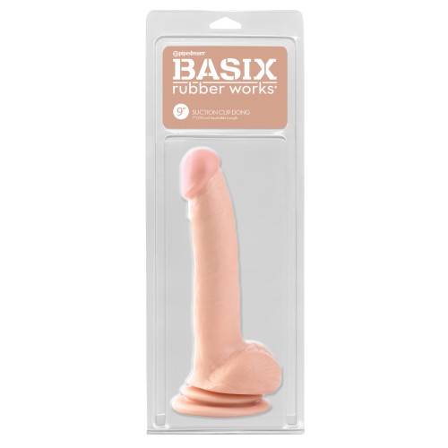 Basix Rubber Works 9-Inch Suction Cup Dong - Flesh