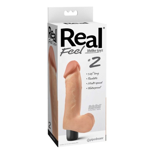 Real Feel No.2 Long 7.5" Vibe Waterproof Multi-speed Flesh - Ultimate Realism