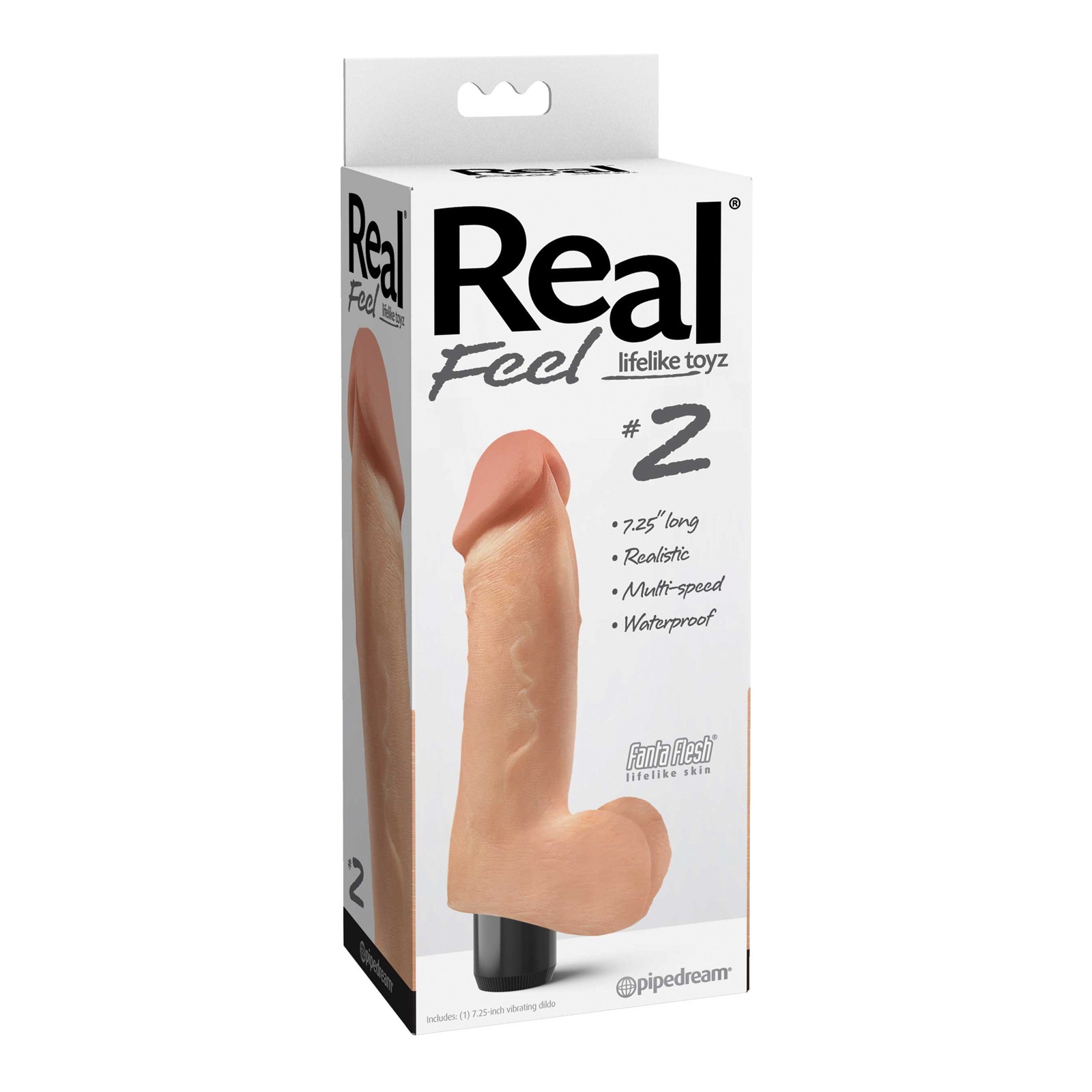 Real Feel No.2 Long 7.5" Vibe Waterproof Multi-speed Flesh - Ultimate Realism