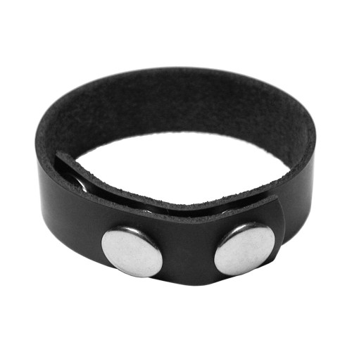 KinkLab Leather 3 Snap Cock Ring