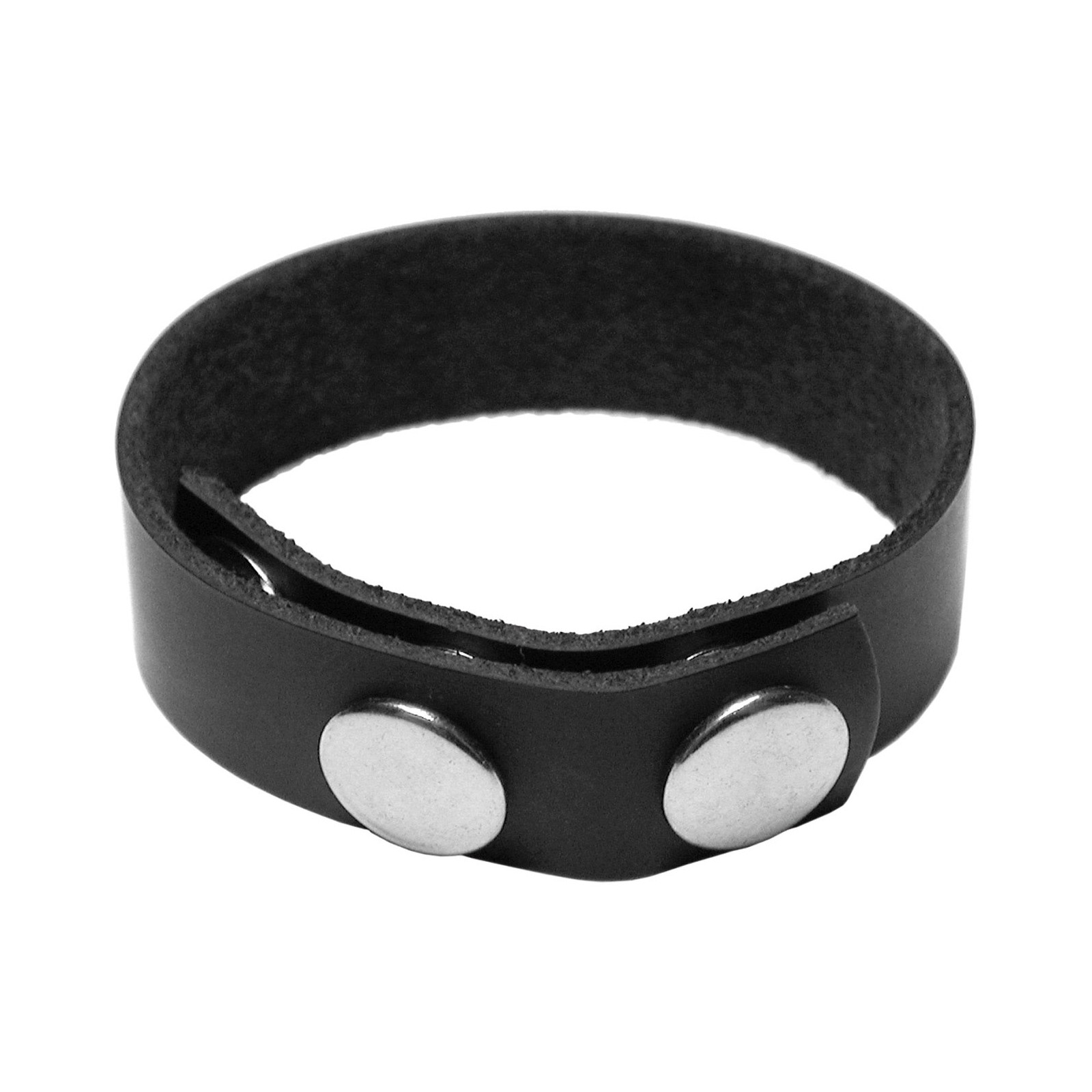 KinkLab Leather 3 Snap Cock Ring