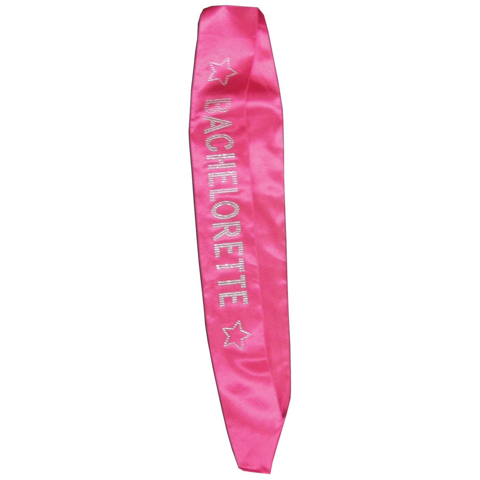 Bachelorette Sash with Crystals in Hot Pink