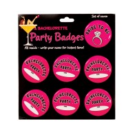 Bachelorette Party Badges - Pack of 7