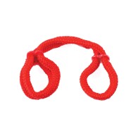 Fetish Fantasy Silk Rope Love Cuffs - Red