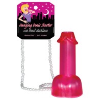 Hanging Penis Shooter with Pearl Necklace