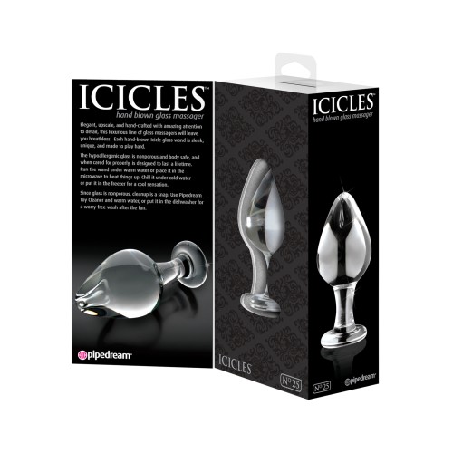 Varita de Cristal Soplado a Mano Icicles No. 25 para Placer de Lujo