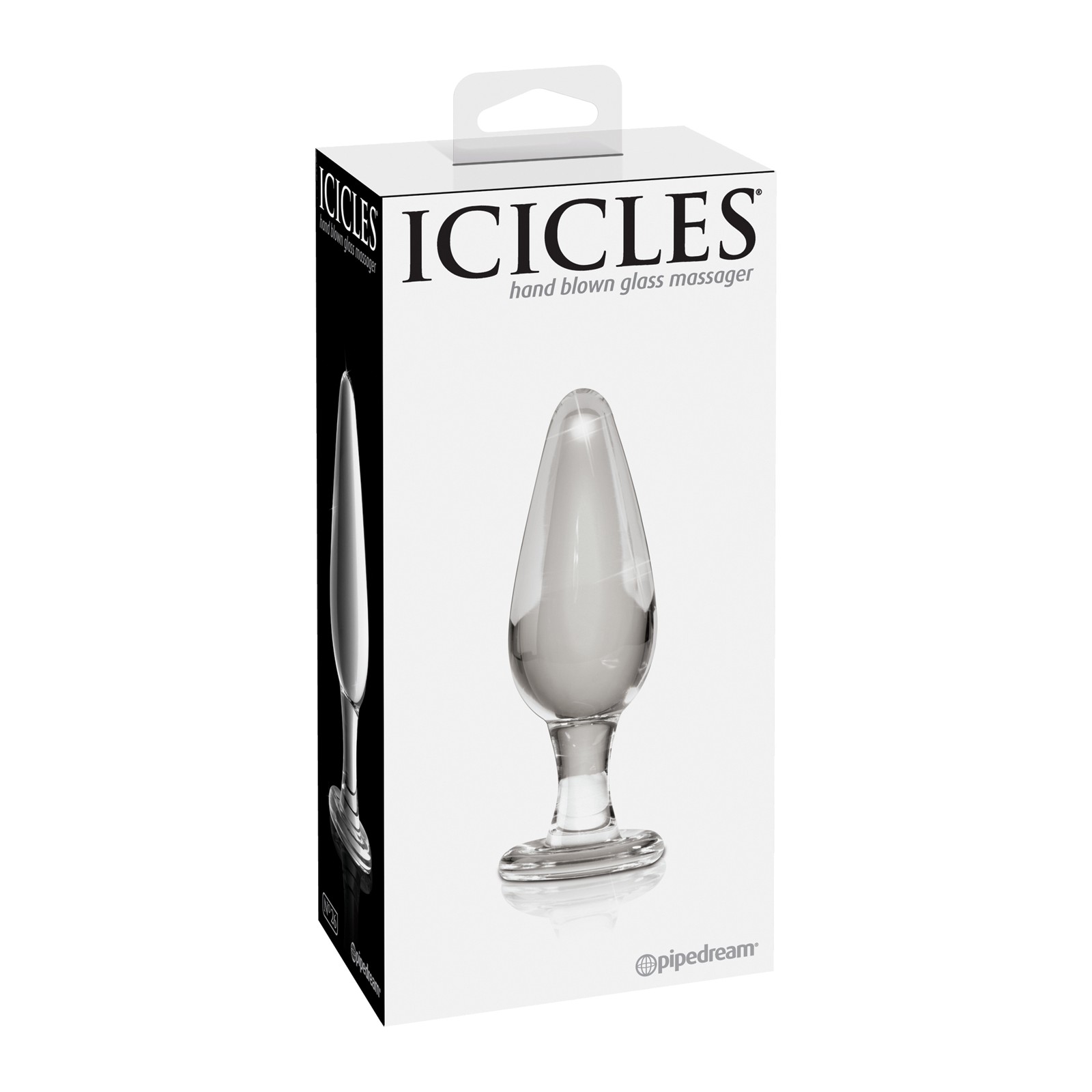 Icicles No. 26 Hand Blown Glass Massager - Clear