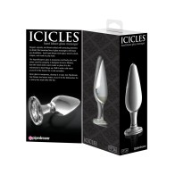 Icicles No. 26 Hand Blown Glass Massager - Clear