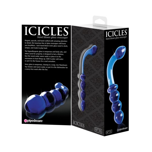 Icicles No. 31 Hand Blown Glass Blue G Spot