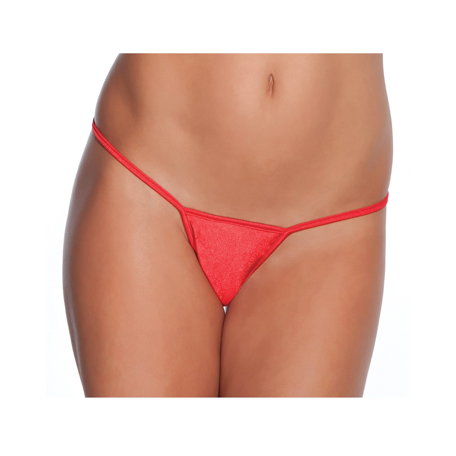 G-String de Lycra de Cintura Baja en Rojo