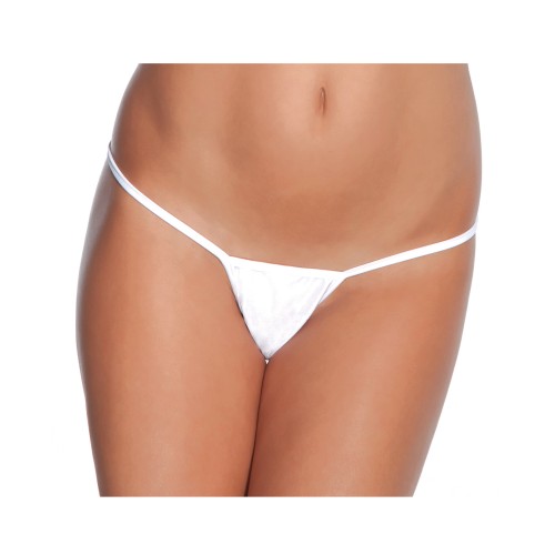 Low Rise Lycra G-String in White for Ultimate Comfort