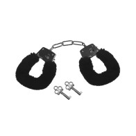 Sex & Mischief Furry Handcuffs Black