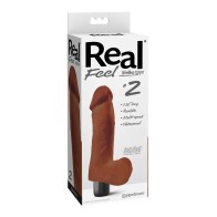 Real Feel No.2 Long 8" Vibe Waterproof - Brown