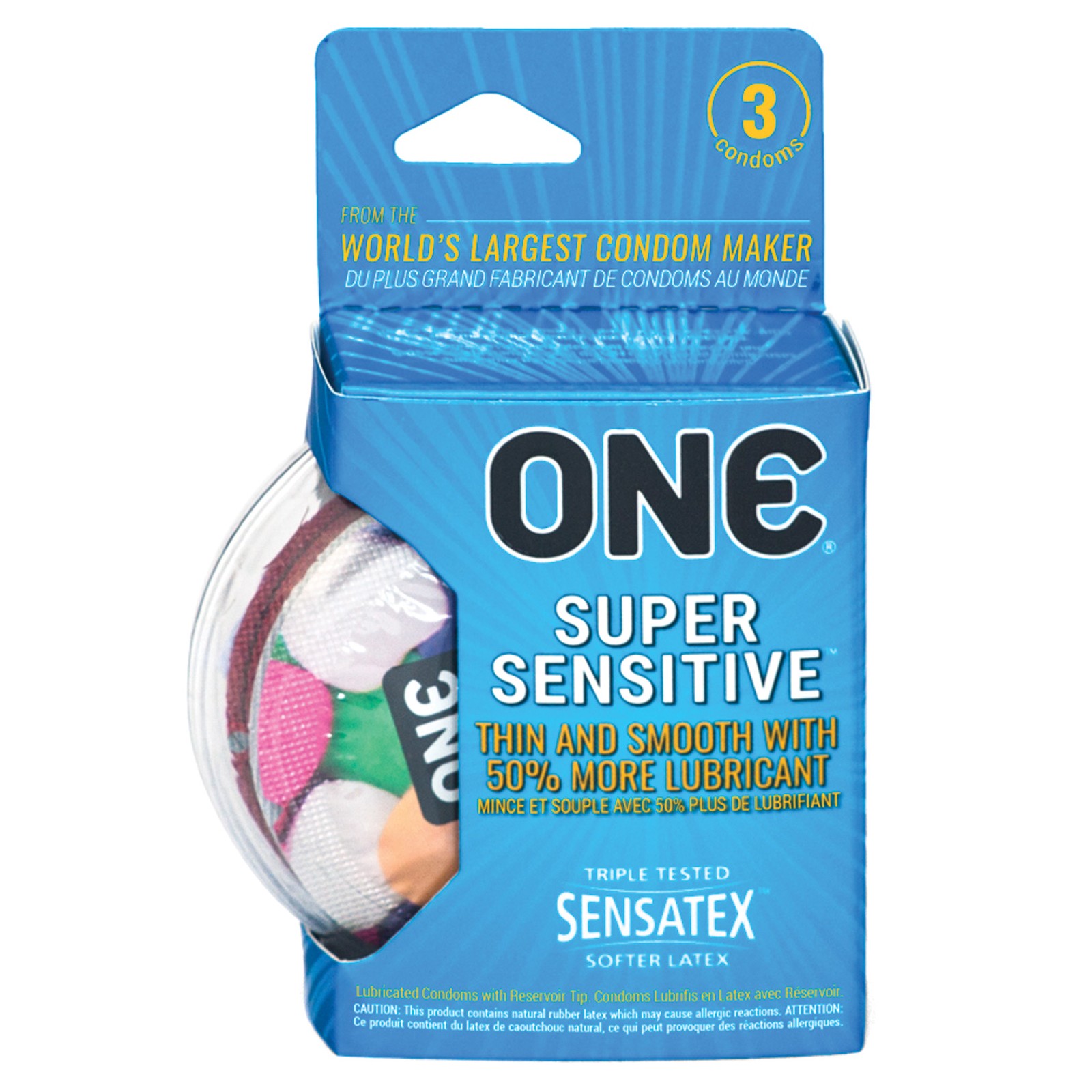 One Super Sensitive Condoms - Box of 3