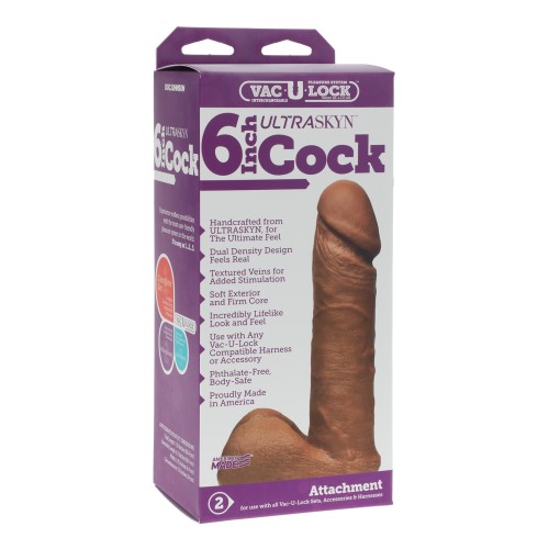 Vac-U-Lock 6 Inch Ultraskyn Cock Attachment