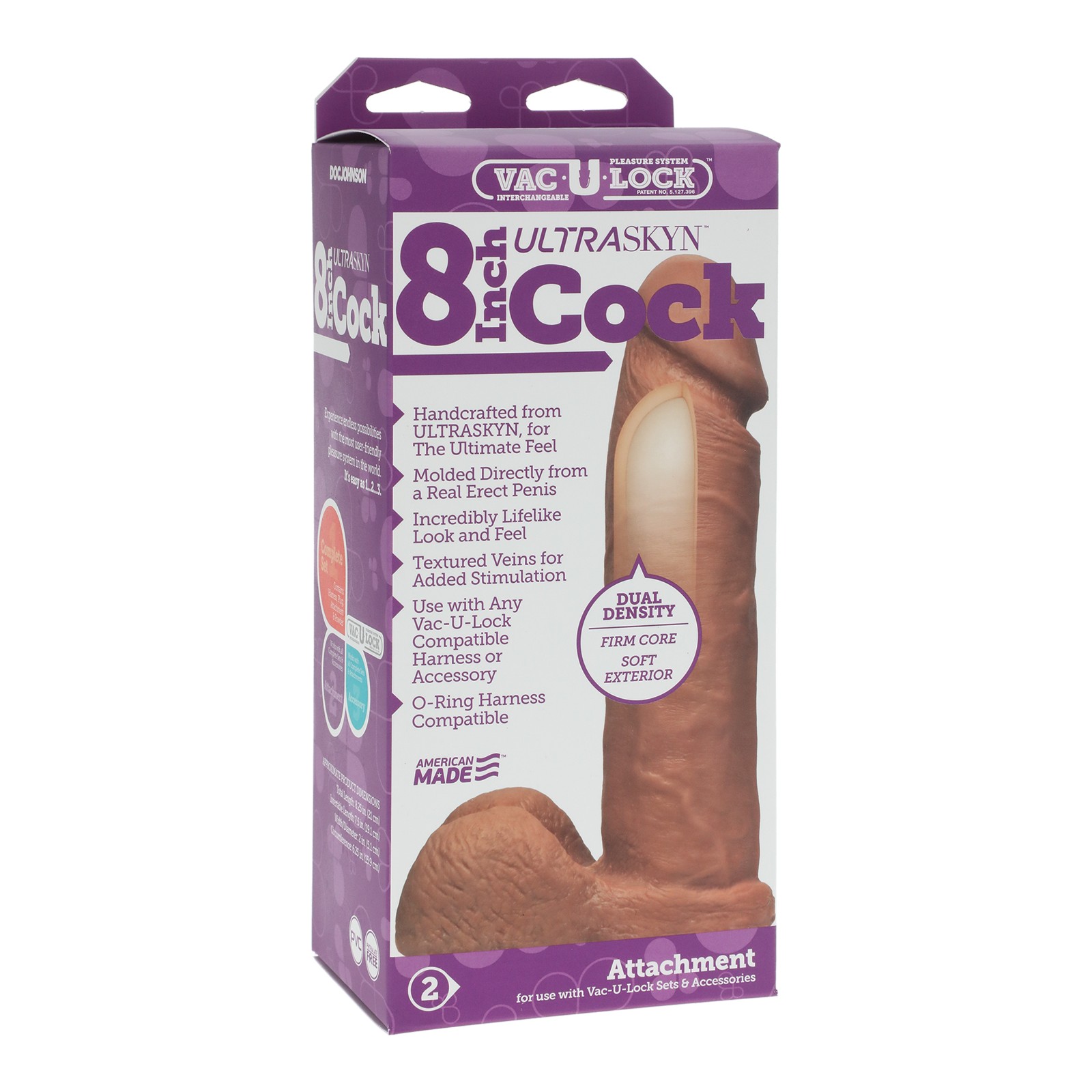 Vac-U-Lock Realistic Brown Cock for Ultimate Pleasure