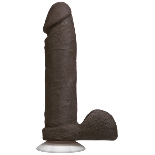 Realistic 8 Inch Ultraskyn Cock with Balls Brown