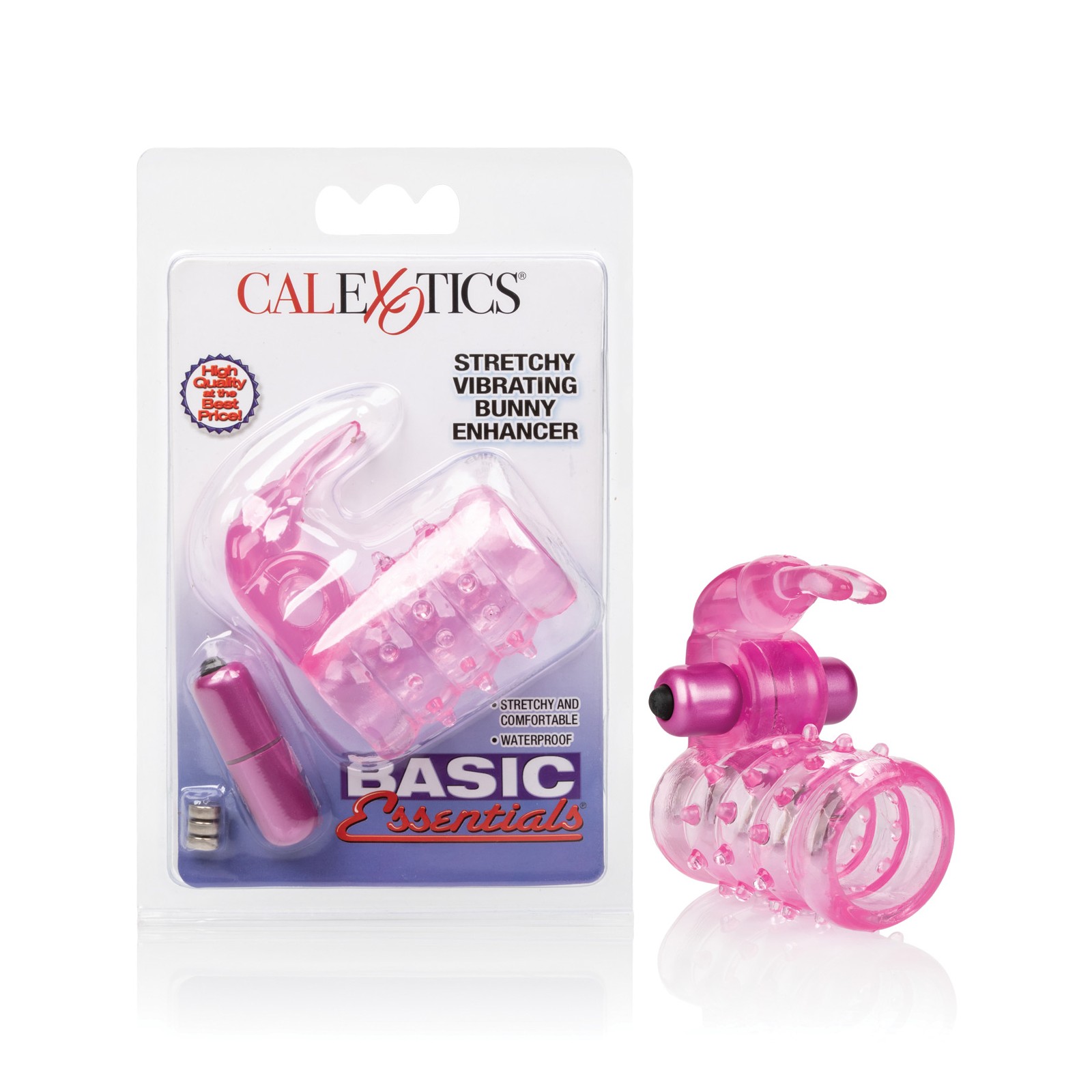 Basic Essentials Vibrating Bunny Enhancer Pink