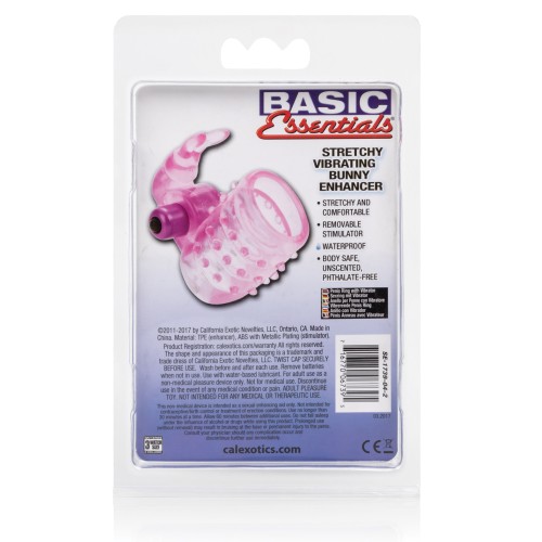 Basic Essentials Vibrating Bunny Enhancer Pink