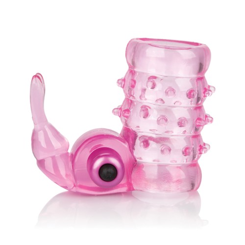 Basic Essentials Vibrating Bunny Enhancer Pink