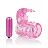 Basic Essentials Vibrating Bunny Enhancer Pink