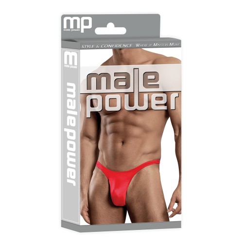 Tanga de Satén Rojo para Hombres