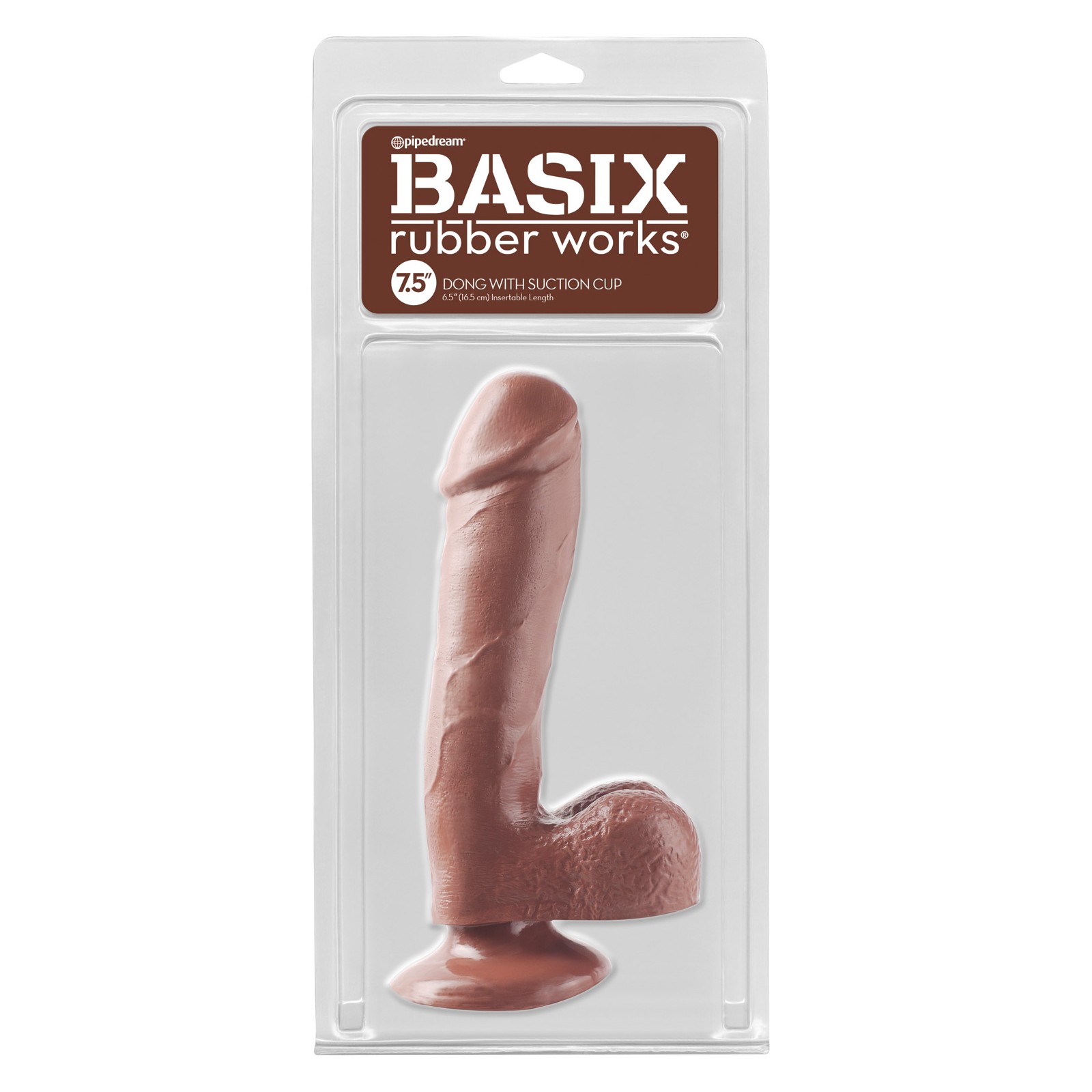 Basix Rubber Works 7.5" Dong with Suction Cup