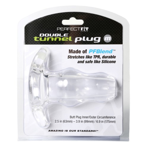 Perfect Fit Double Tunnel Plug Medium Clear