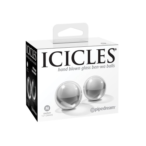 Pelotas Ben Wa de Cristal Soplado a Mano Icicles No. 42