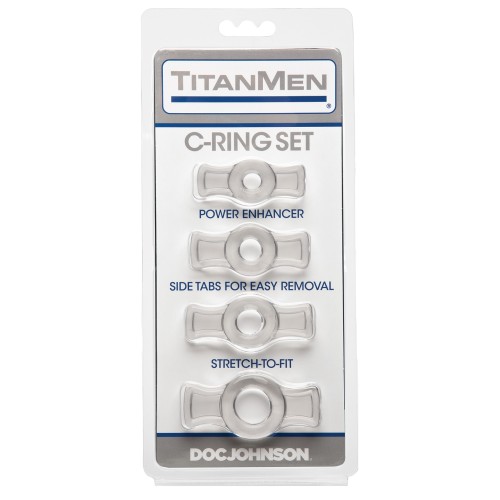 Juego de Anillos para el Pene Titanmen Clear