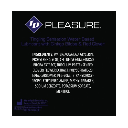 ID Pleasure Tingle Lubricant - Added Sensation