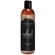 Aceite de Masaje Naked de Intimate Earth 120 ml - Natural y Sin Fragancia