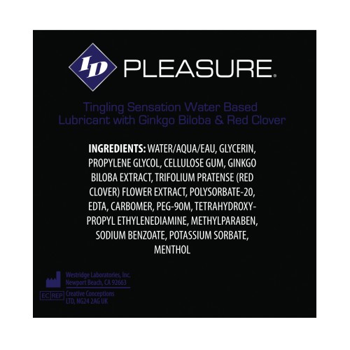 ID Pleasure Waterbased Tingling Lubricant