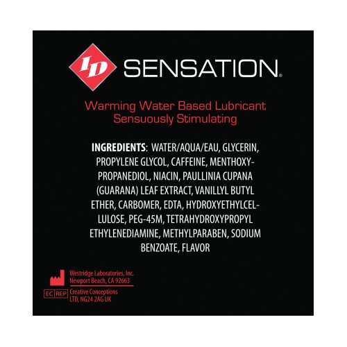 ID Sensation Warming Lubricant 1 oz