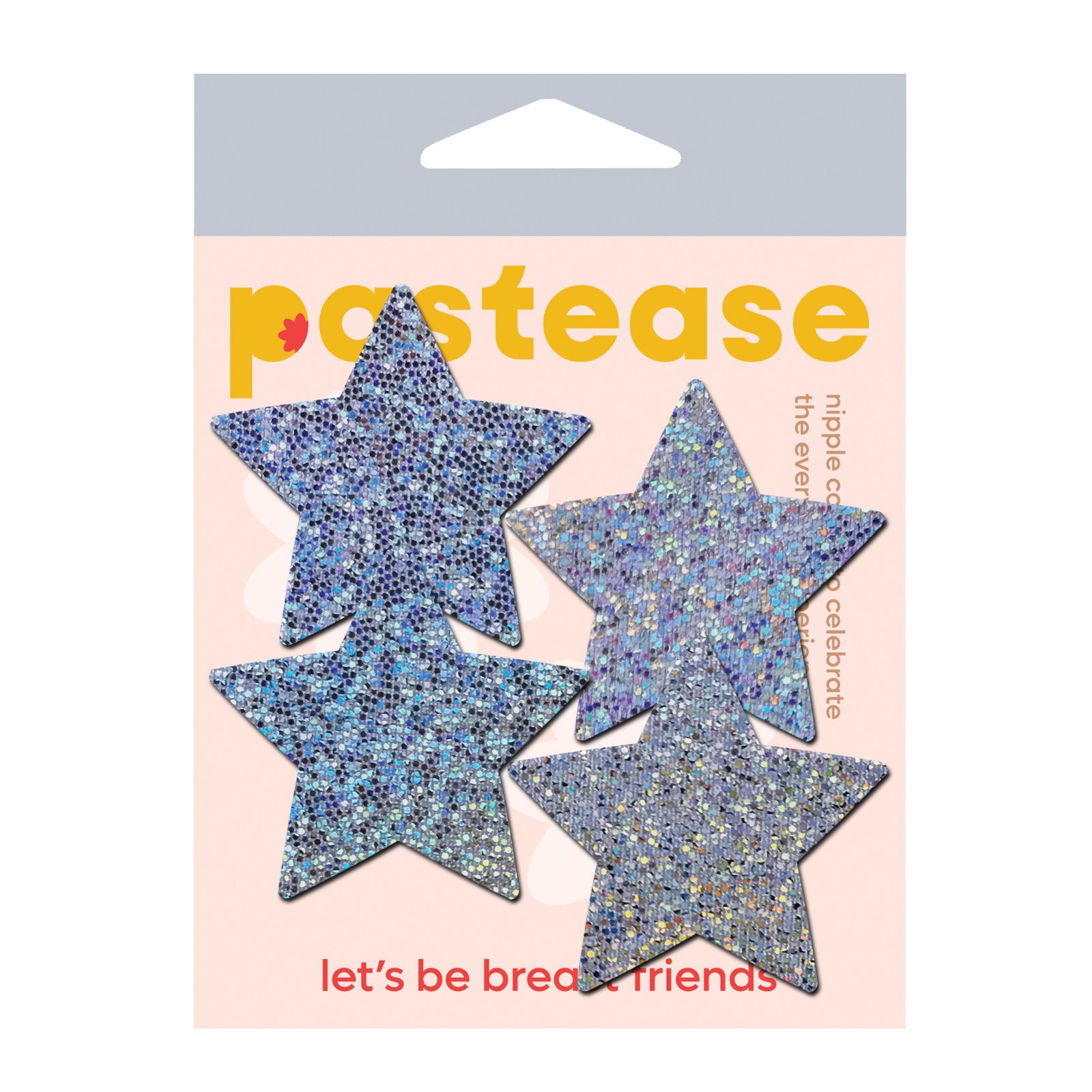 Pastease Premium Petites Glitter Star Plateado Pack de 2