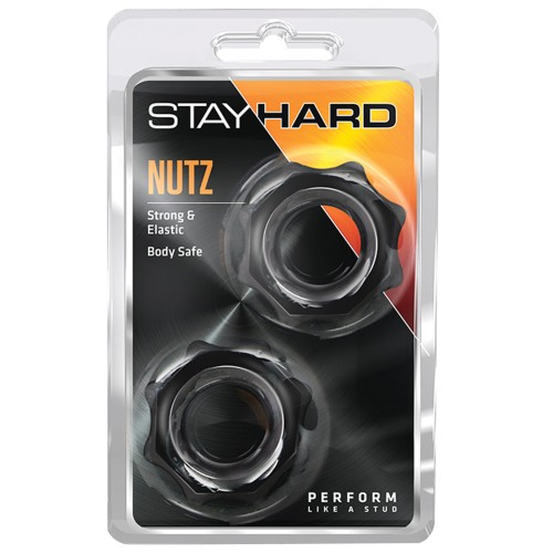 Blush Stay Hard Nutz Cock Ring - Black