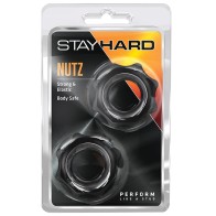 Blush Stay Hard Nutz Cock Ring - Black