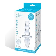 Glas Titus Beaded Glass Butt Plug for Unique Play