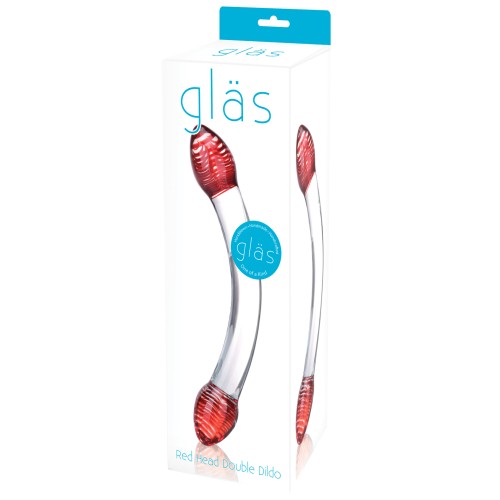 Glas Red Head Double Glass Dildo