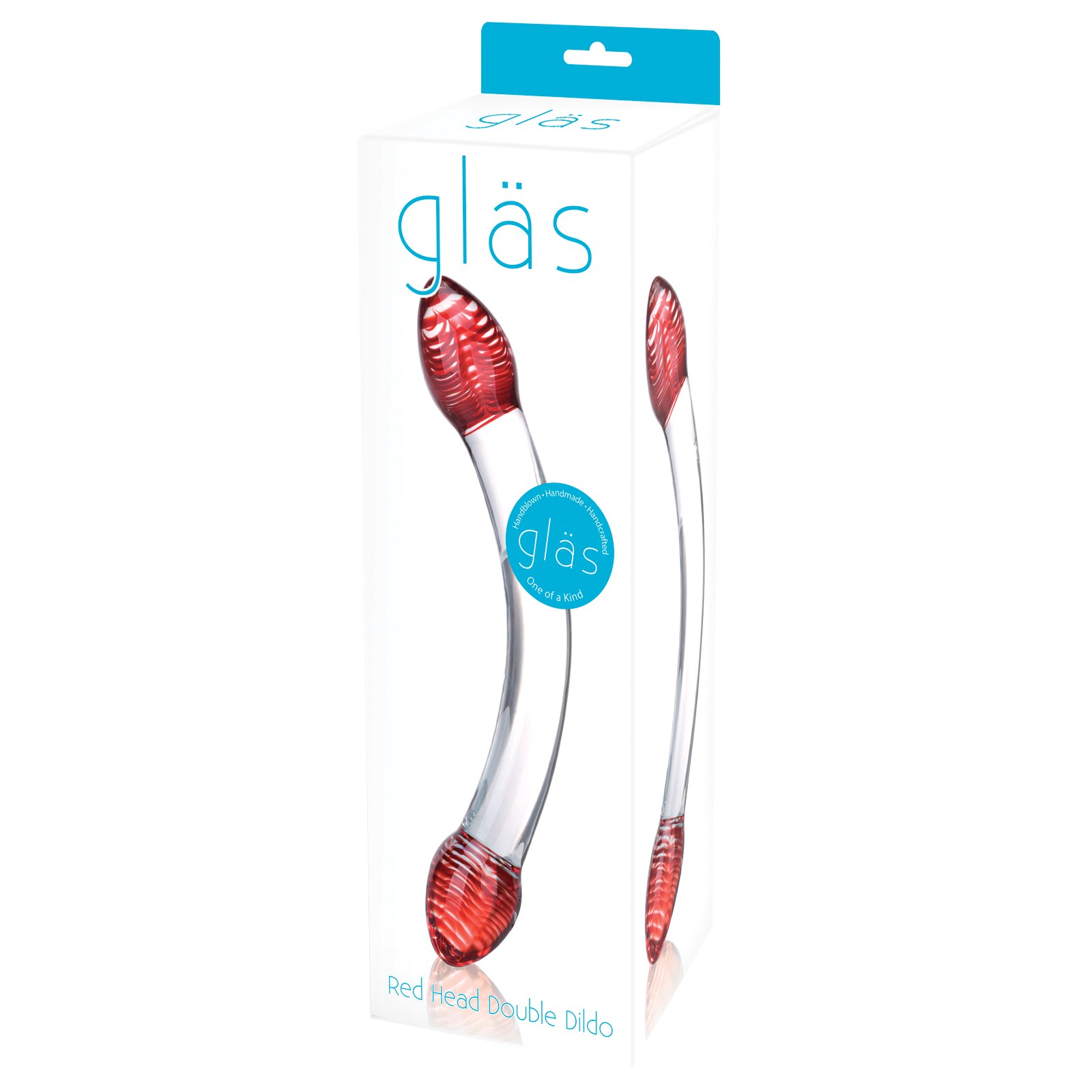 Dildo de Vidrio Doble Glas Red Head