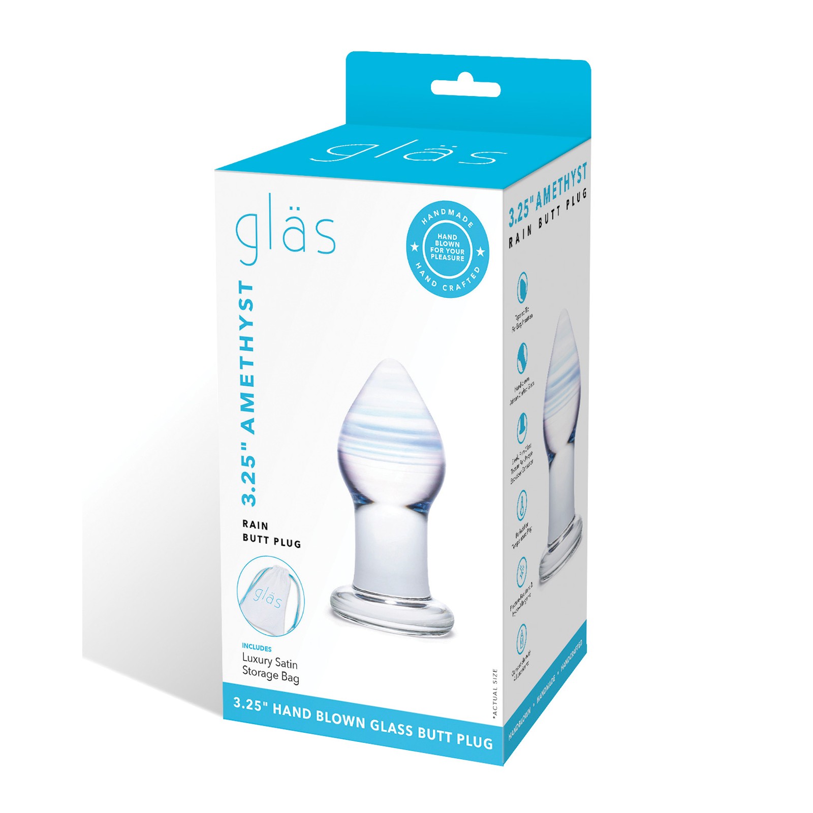 Glas Amethyst Rain Butt Plug for Intense Pleasure