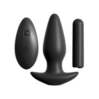 Anal Fantasy Remote Control Silicone Plug - Black