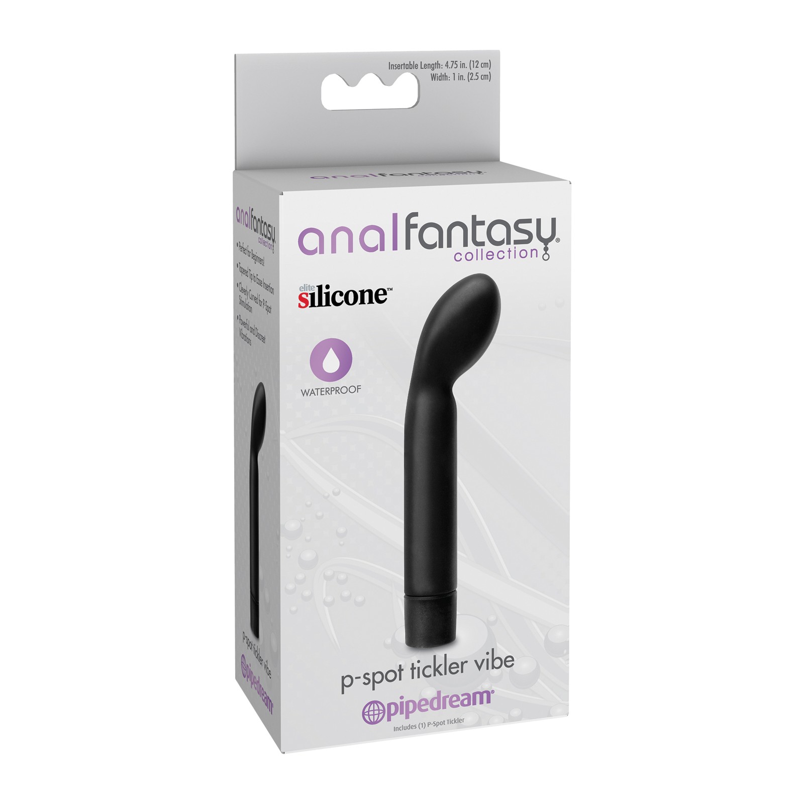 Anal Fantasy P Spot Tickler Vibe Black | Beginner Friendly